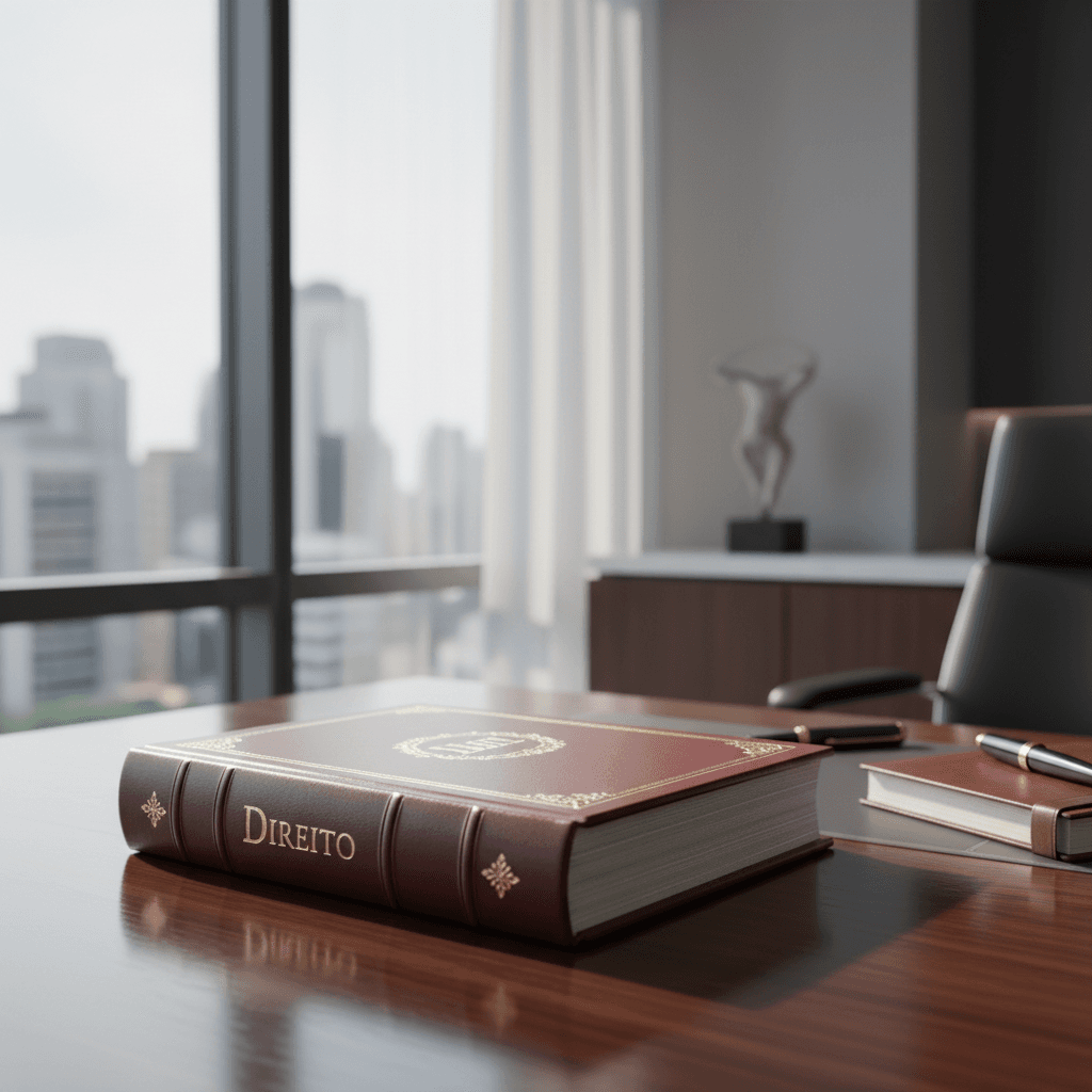 Livro jurídico profissional com encadernação elegante